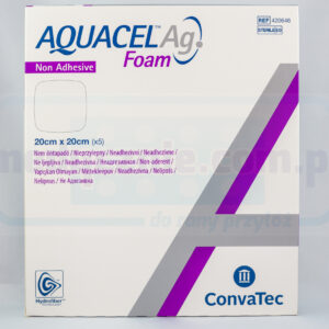 Aquacel Foam Ag Non Adhesive 20*20cm vícevrstvý pěnový obvaz 1ks